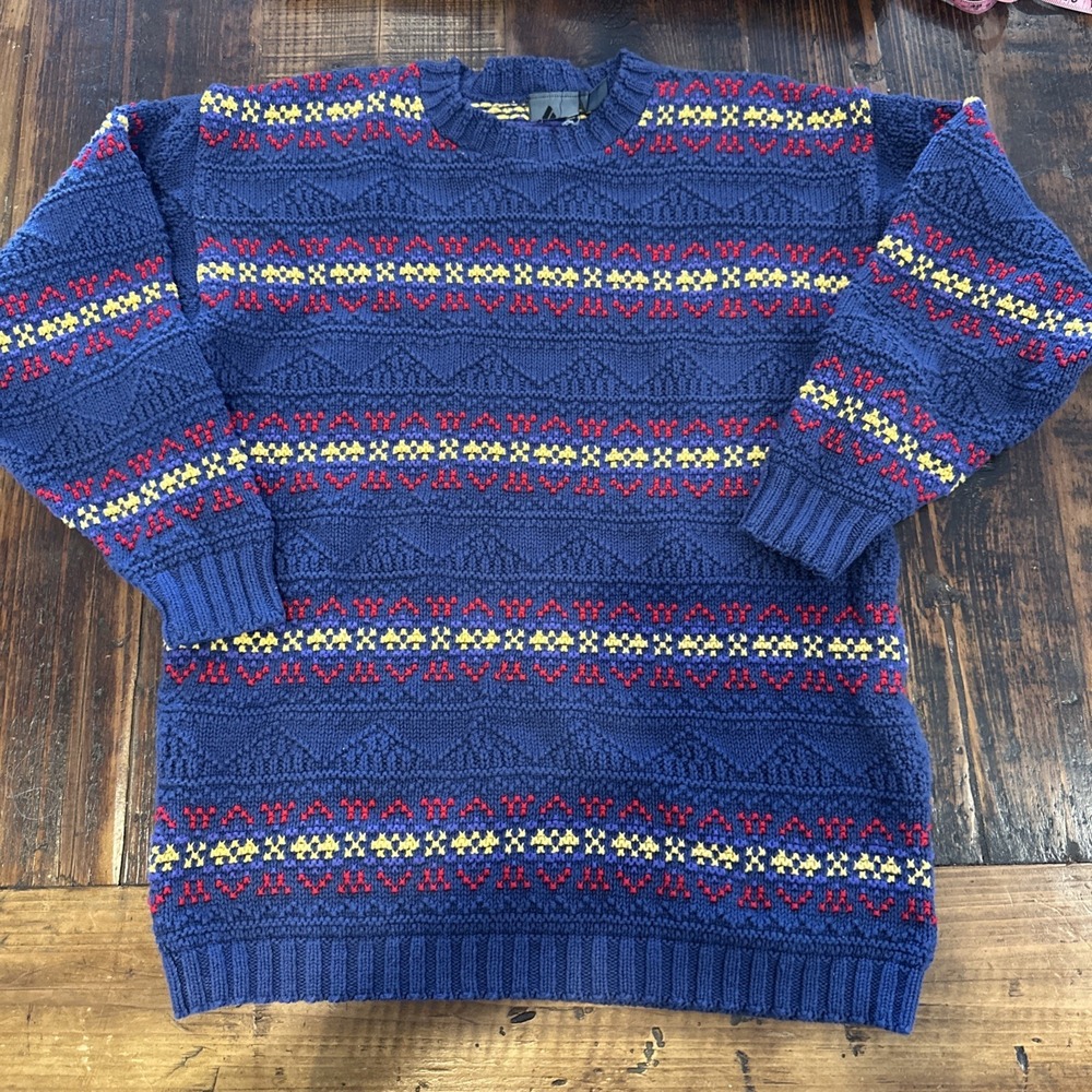 Vintage Adidas Woman Knitted Sweater Sz M Medium Petite‎